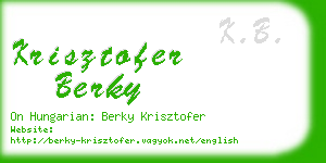 krisztofer berky business card